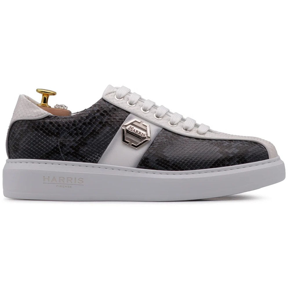 Harris Firenze 1913 Genuine Python Sneakers White /Grey