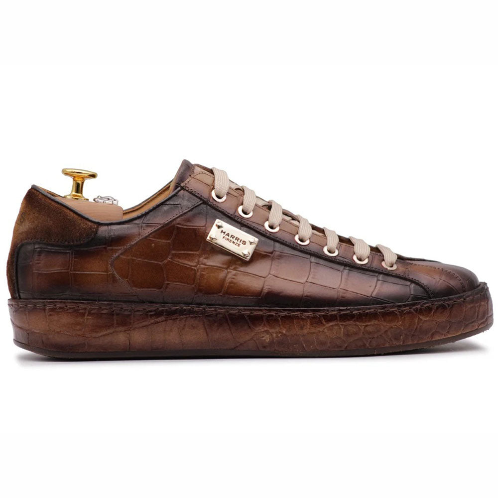 Harris Firenze 1913 Crocodile Effect Sneaker Brown