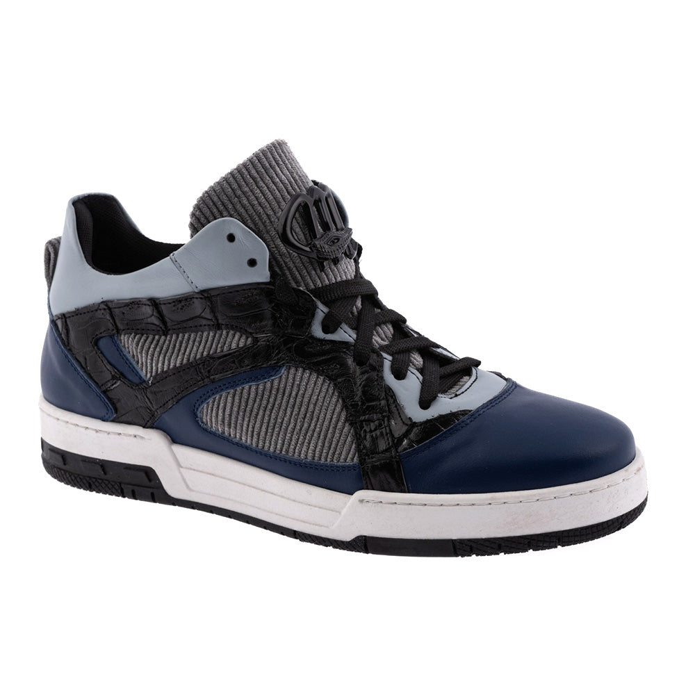 Mauri 8452 Nappa / Baby Croc / Corduroy Sneaker Royal Blue & Sky Lark