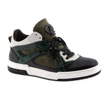 View product image 1: Mauri 8452 Nappa / Baby Croc / Corduroy Sneaker Hunter Green & Black