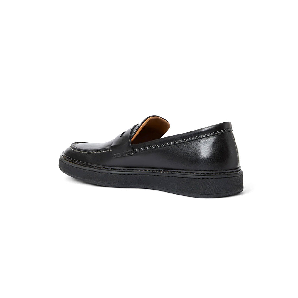 Aquatalia Bucarest Calfskin Penny Loafer Black