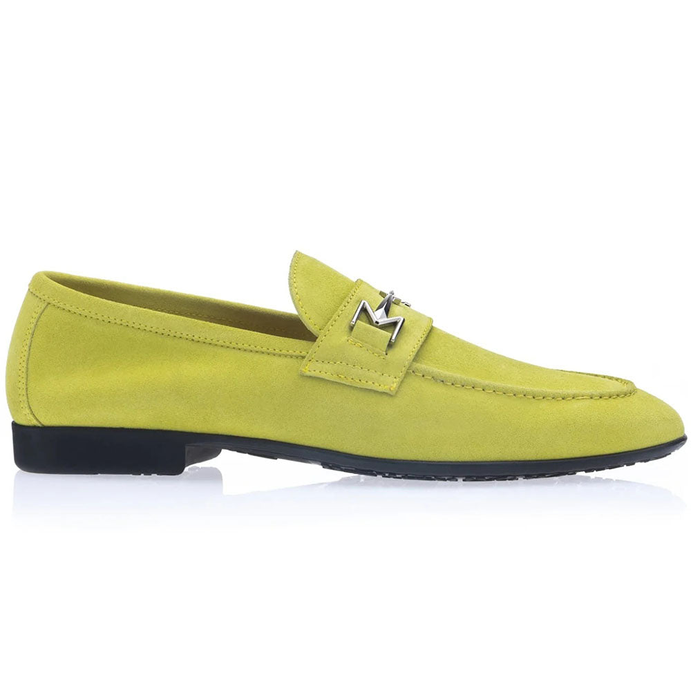 Moreschi Brera Suede Bit Loafer Lime