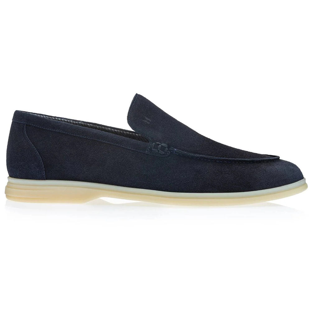Moreschi Syracuse Suede Slip-On Loafer Dark Blue