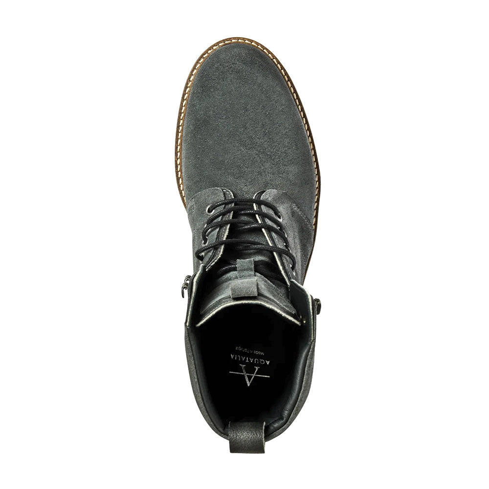 Aquatalia Rovello Suede Lace-Up Boot Grey