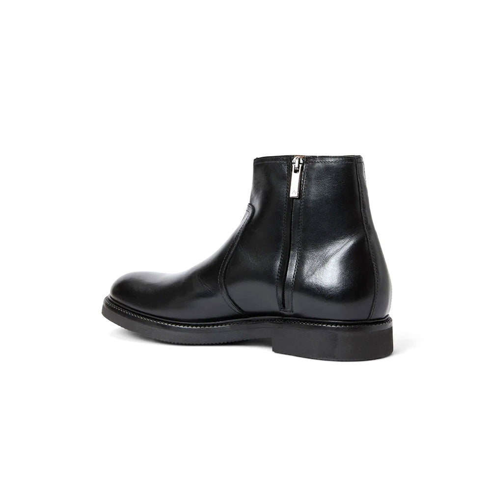 Aquatalia Palmiro Leather Zipper Boot Black