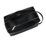 View product image 3: Moreschi Monoviso Pebble Grain Leather Toiletry Bag Black