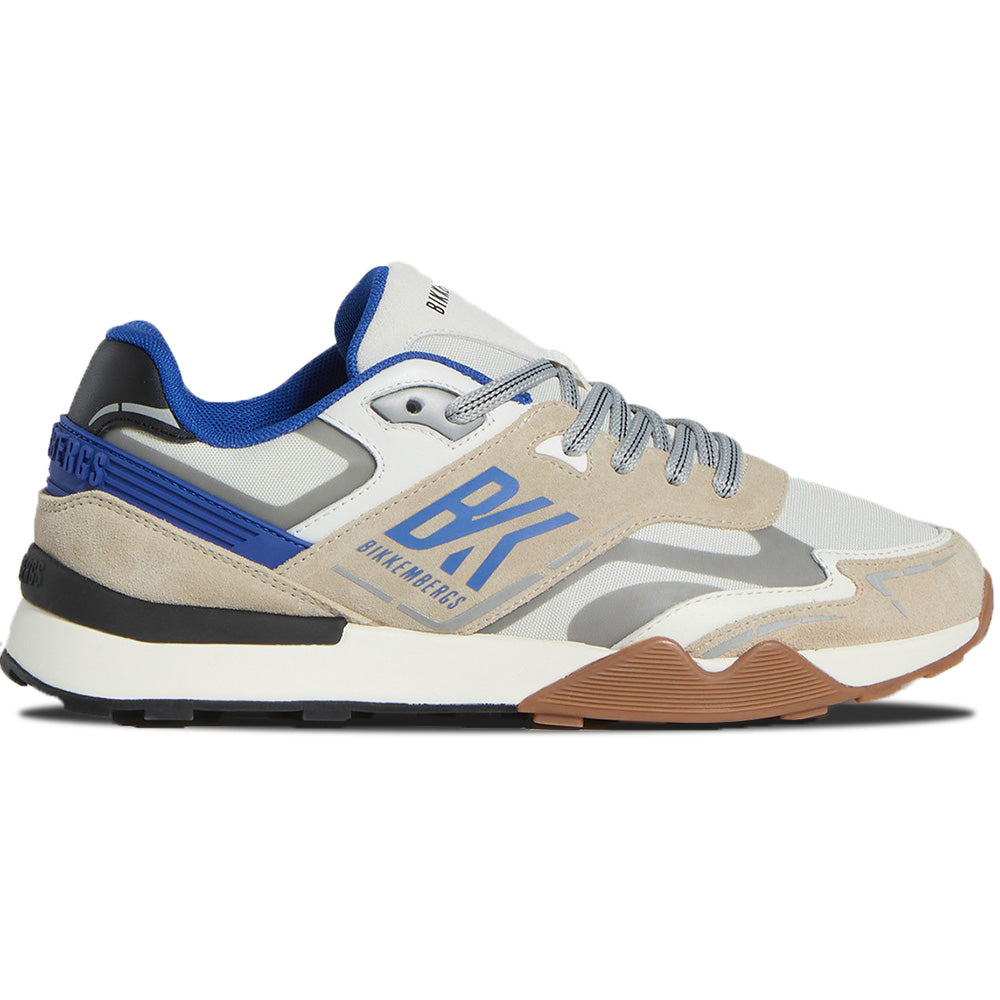 Bikkembergs Retro Suede / Leather / Fabric Sneaker Ivory / Blue