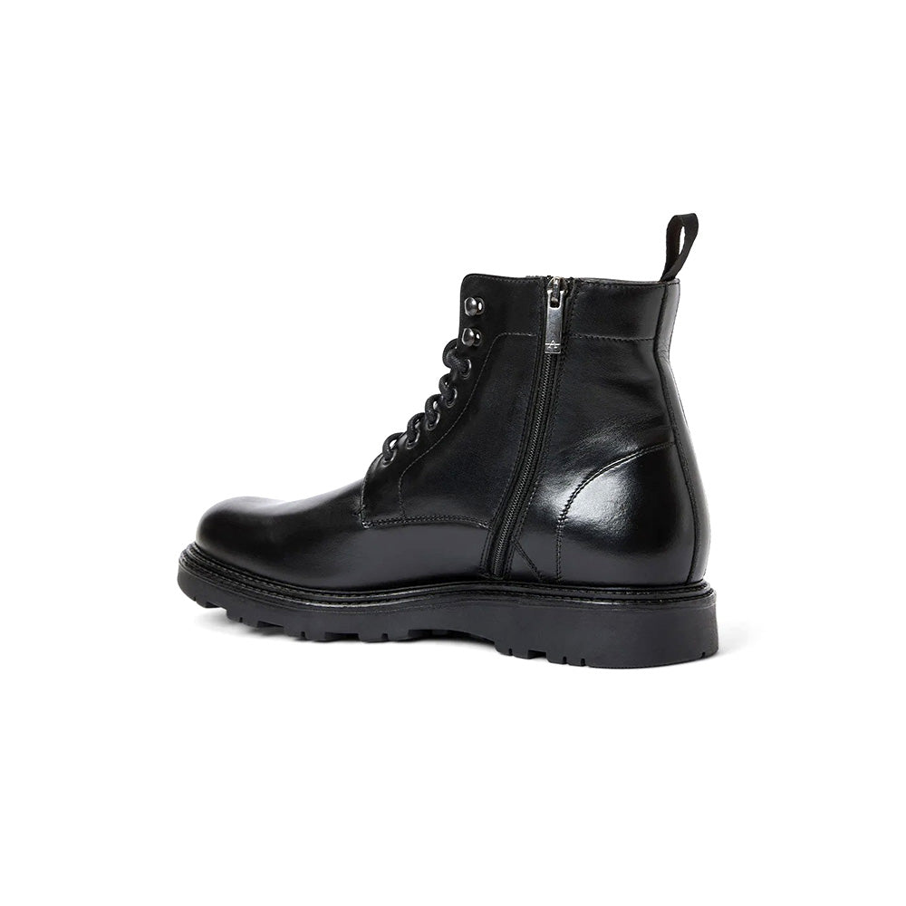 Aquatalia Agostino Leather Lace-Up Boot Black