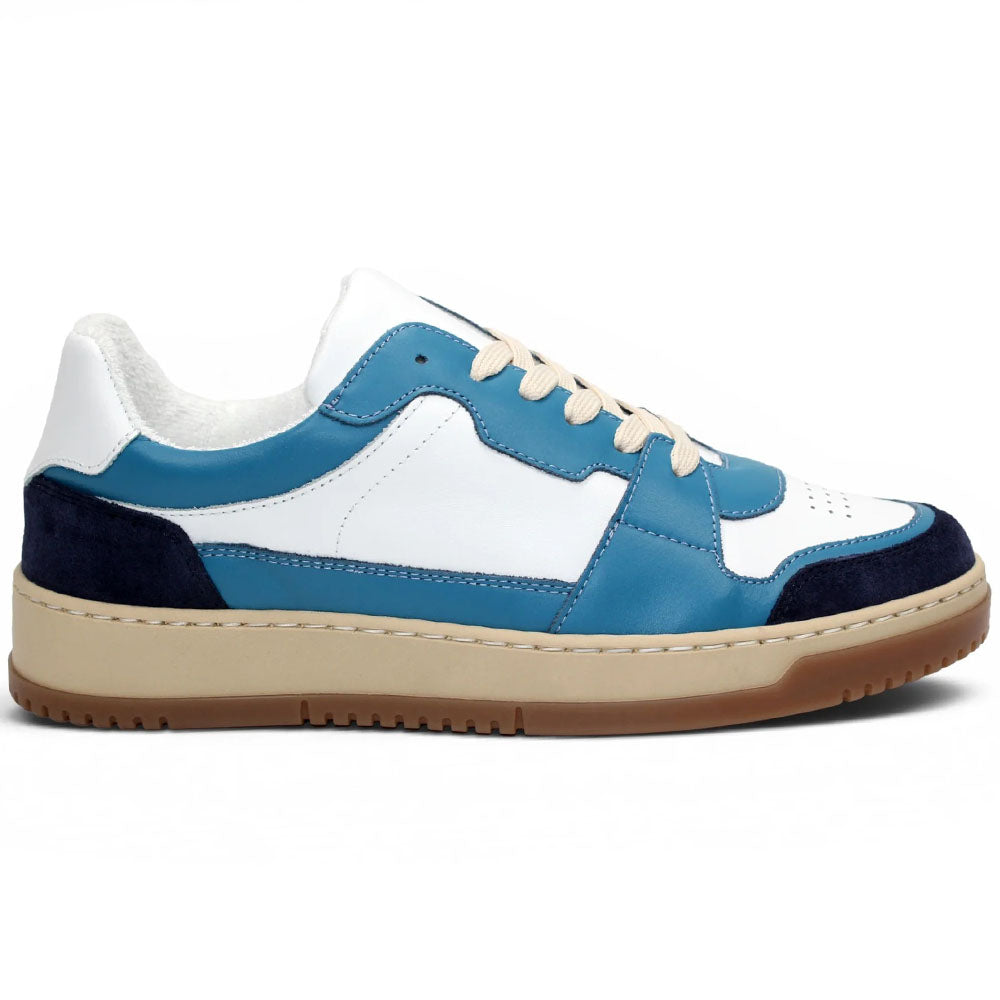 Duca by Matiste DC80 Suede & Calfskin Leather Sneaker Blue Combo