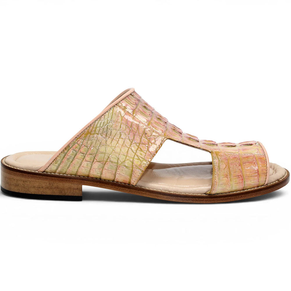 Fennix Diego Genuine Alligator Sandal Pink