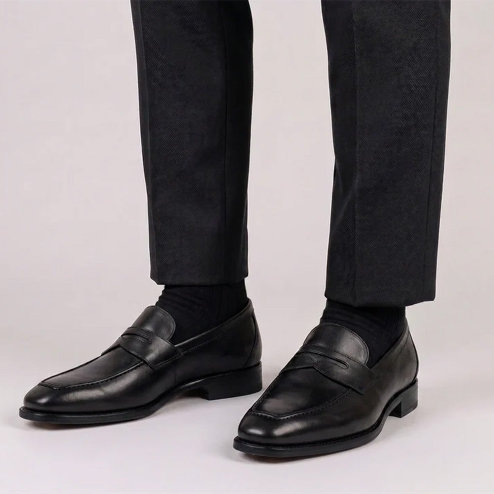 Harris Firenze 1913 Full Grain Leather Moccasin Black