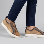 View product image 2: Harris Firenze 1913 Palermo Printed Leather  & Suede Sneaker Brown