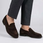 View product image 2: Harris Firenze 1913 Terni Suede Penny Moccasin Dark Brown