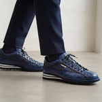 View product image 2: Harris Firenze 1913 Hand-Painted Genuine Alligator Sneakers Blue