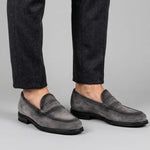 View product image 2: Harris Firenze 1913 Terni Suede Penny Moccasin Taupe
