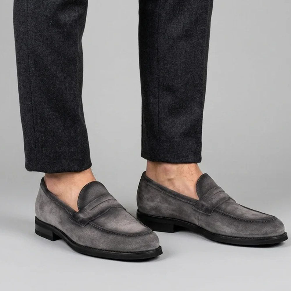 Harris Firenze 1913 Terni Suede Penny Moccasin Taupe