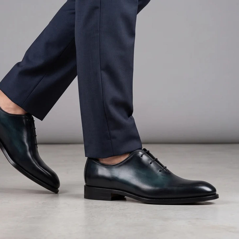Harris Firenze 1913 Francesina Wholecut Calfskin Oxford Blue & Grey