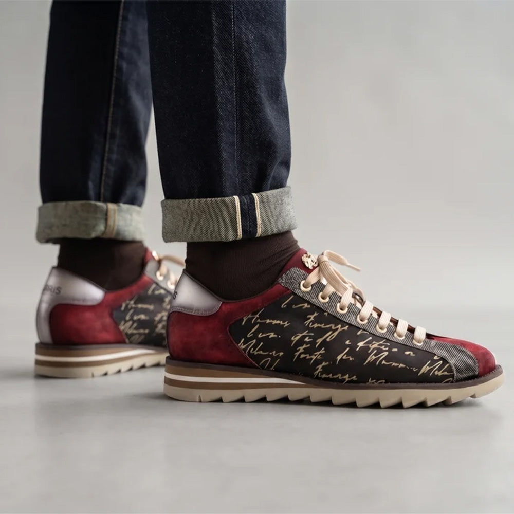 Harris Firenze 1913 Signature Suede Sneakers Red / Black