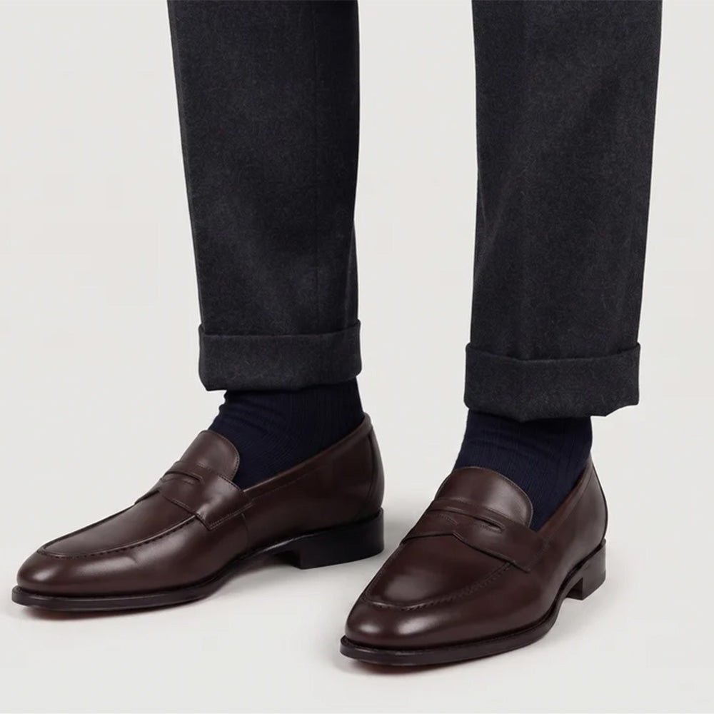 Harris Firenze 1913 Full Grain Leather Moccasin Dark Brown