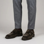 View product image 2: Harris Firenze 1913 Goya Suede Double Cap Toe Monk Strap Green