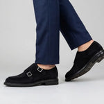 View product image 2: Harris Firenze 1913 Goya Suede Double Cap Toe Monk Strap Navy