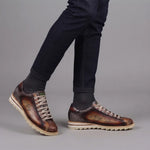 View product image 2: Harris Firenze 1913 Hand-Painted Signature Leather Sneakers Brown