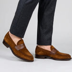 View product image 2: Harris Firenze 1913 Terni Suede Penny Moccasin Red