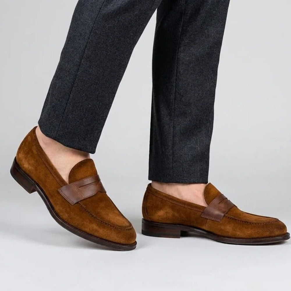 Harris Firenze 1913 Terni Suede Penny Moccasin Red