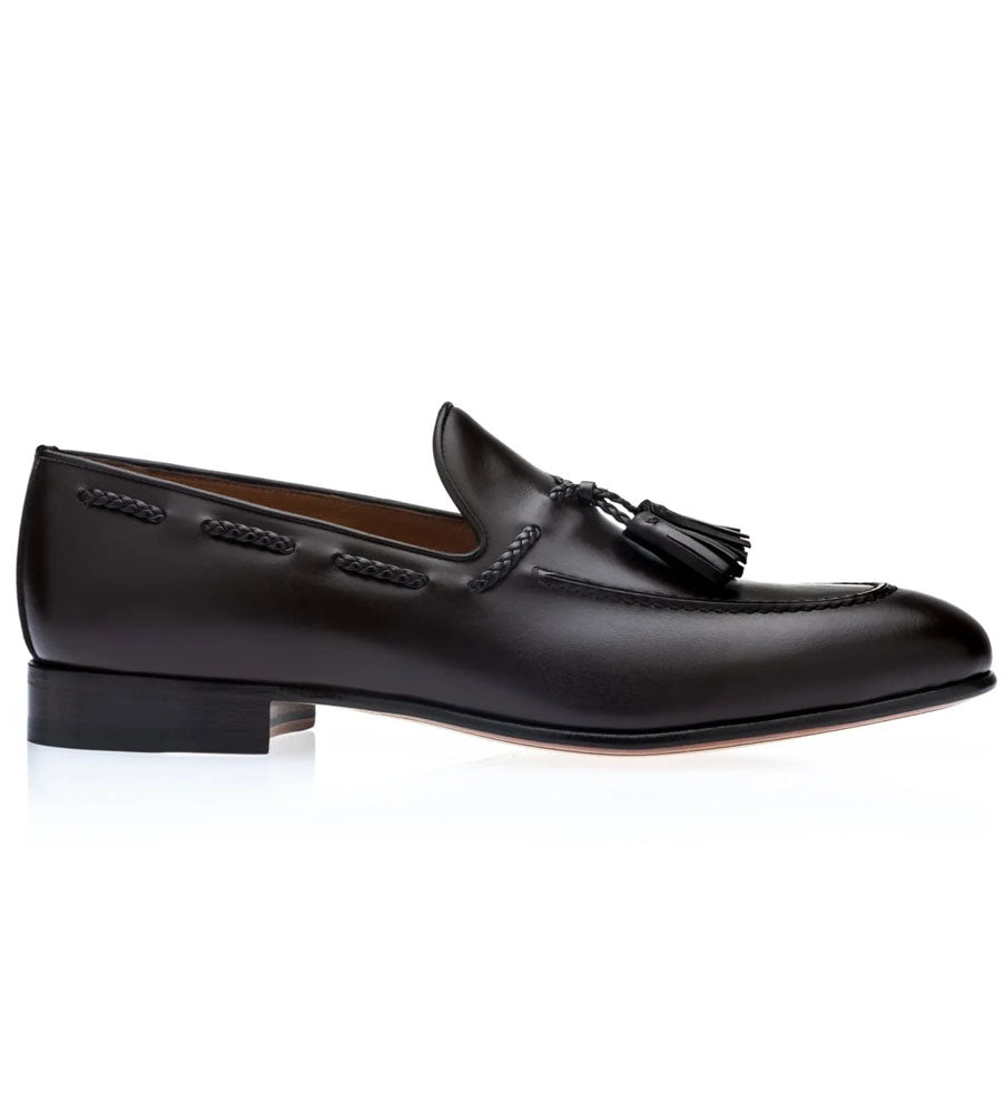 Moreschi Lagos Calfskin Tassel Loafer Dark Brown