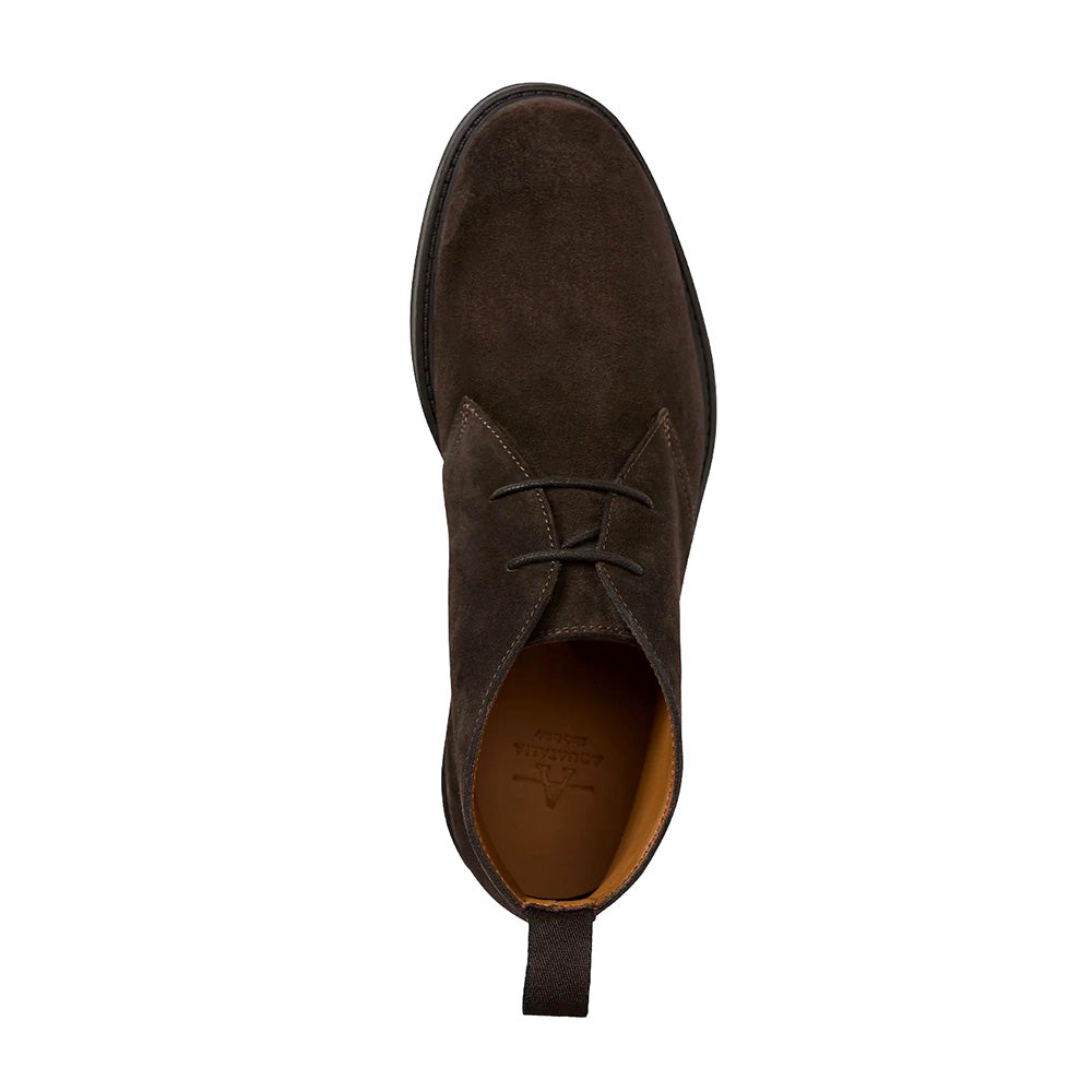 Aquatalia Brindisi Suede Lace Up Chukka Boot Dark Brown