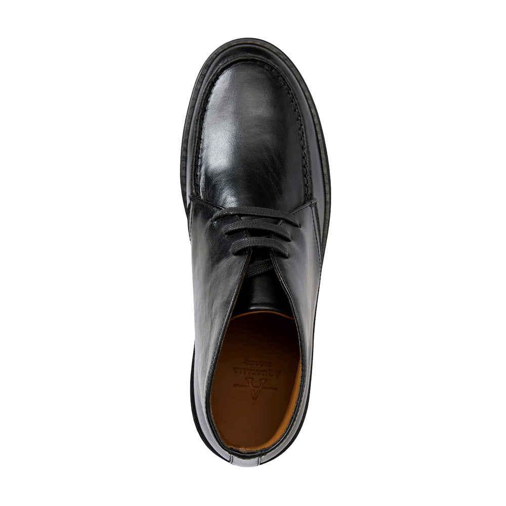 Aquatalia Bronte Leather Lace Up Chukka Boot Black