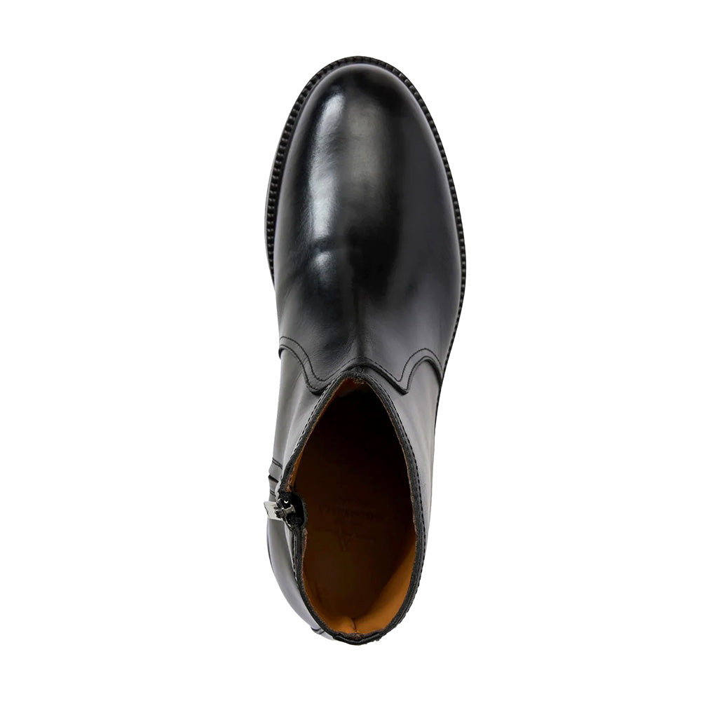Aquatalia Palmiro Leather Zipper Boot Black
