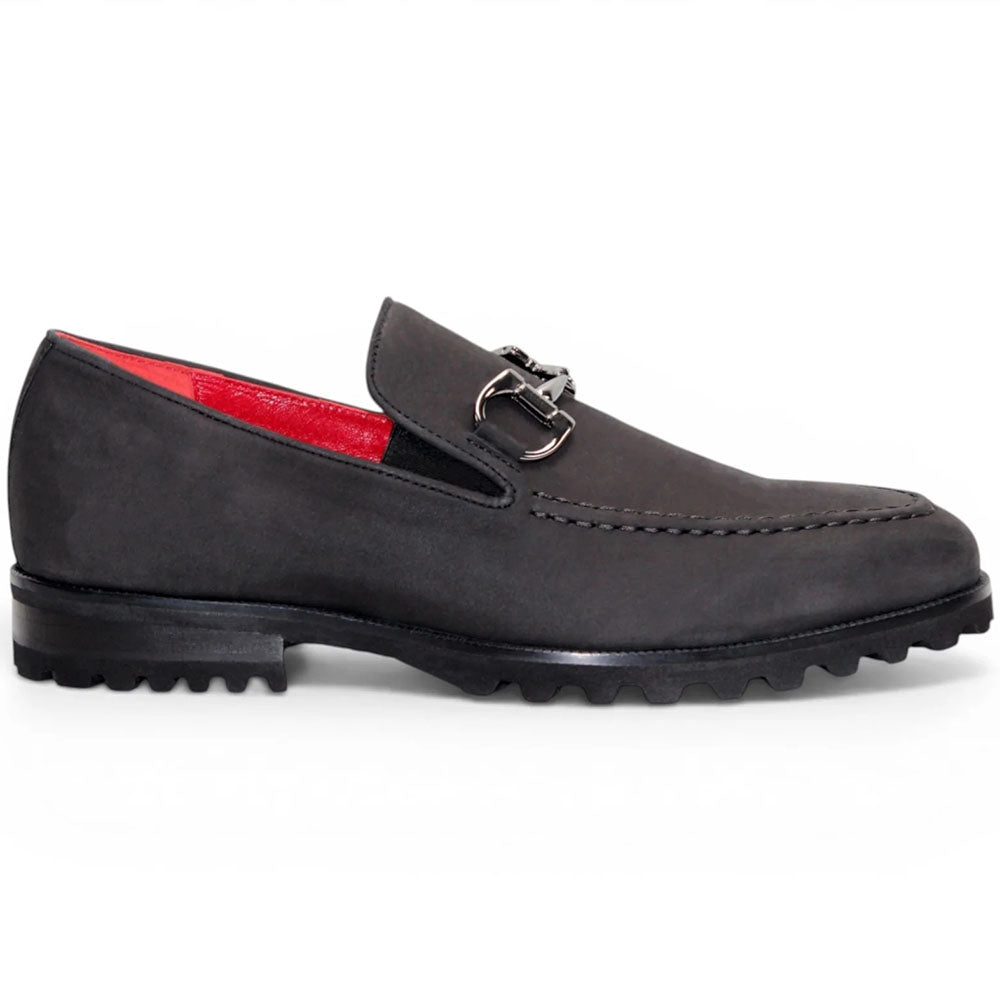 Emilio Franco EF363 Nubuck Bit Loafer Black