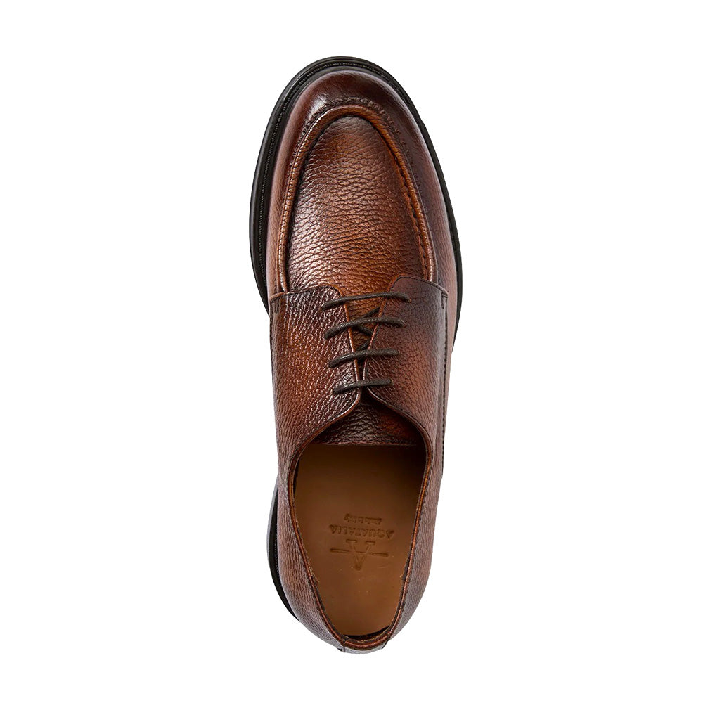 Aquatalia Berlino Tumbled Leather Derby Cognac
