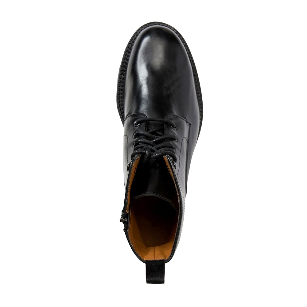Aquatalia Agostino Leather Lace-Up Boot Black