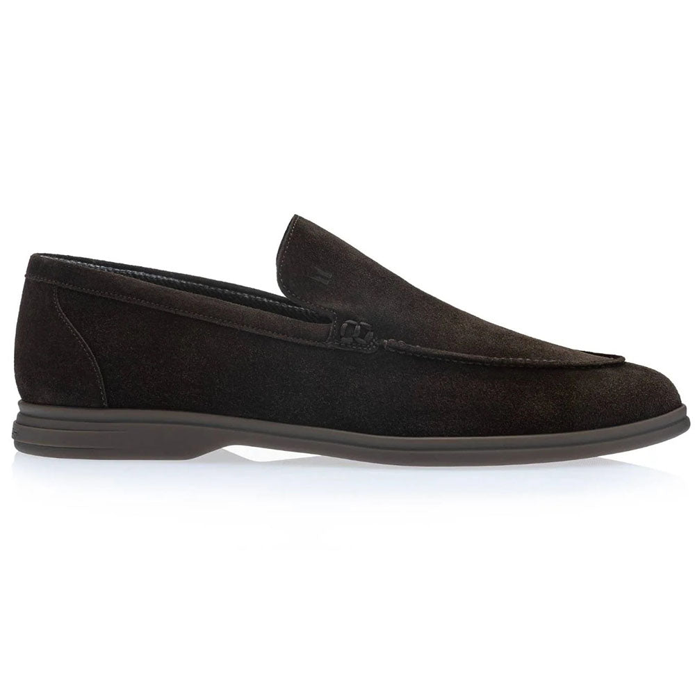 Moreschi Syracuse Suede Slip-On Loafer Dark Brown