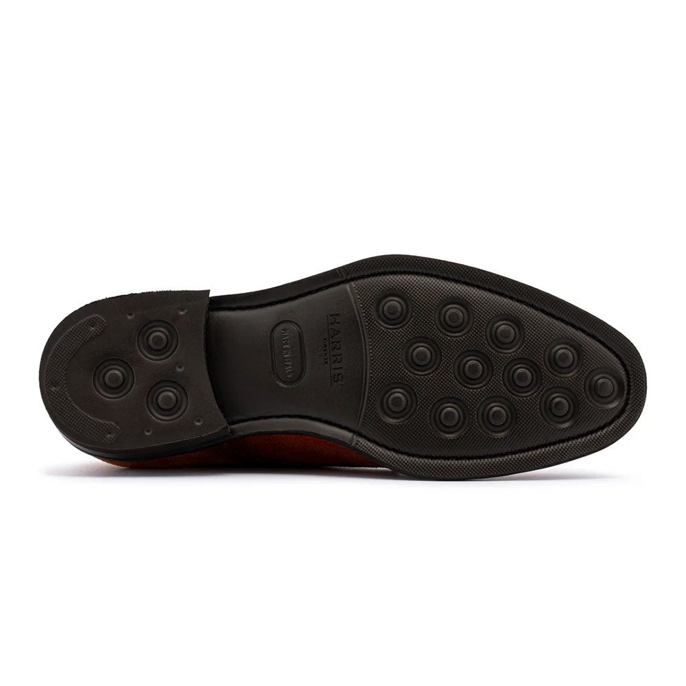 Harris Firenze 1913 Suede Double Cap Toe Monk Strap Brick