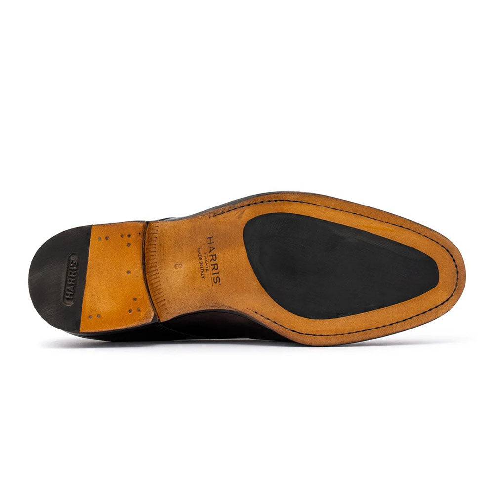 Harris Firenze 1913 Leather Double Cap Toe Monk Strap Dark Brown
