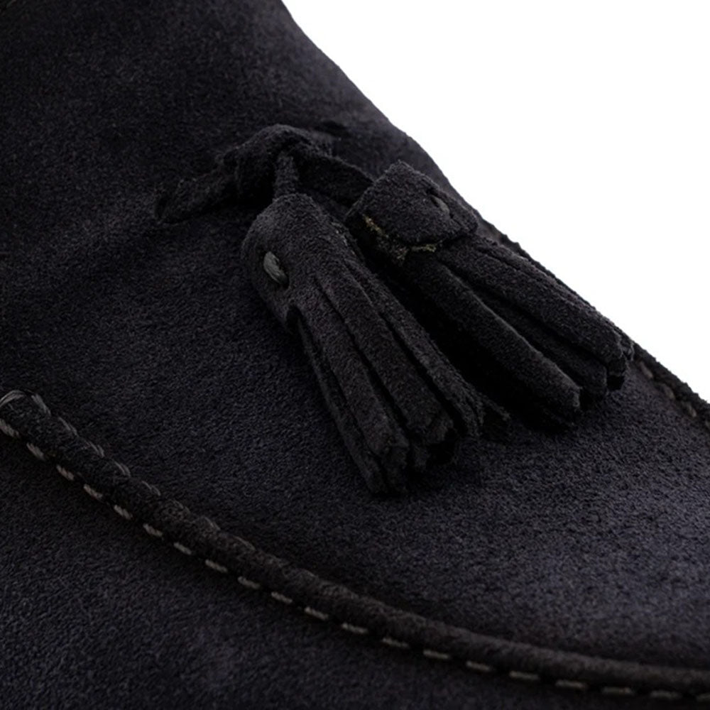 Harris Firenze 1913 Suede Tassel Moccasin Blue