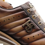 View product image 3: Harris Firenze 1913 Hand-Painted Leather Comfort Sneakers Brown