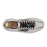 View product image 3: Harris Firenze 1913 Crocodile Effect Leather Sneakers White / Black