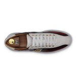 View product image 3: Harris Firenze 1913 Genuine Python & Stamped Leather Sneakers Red / White