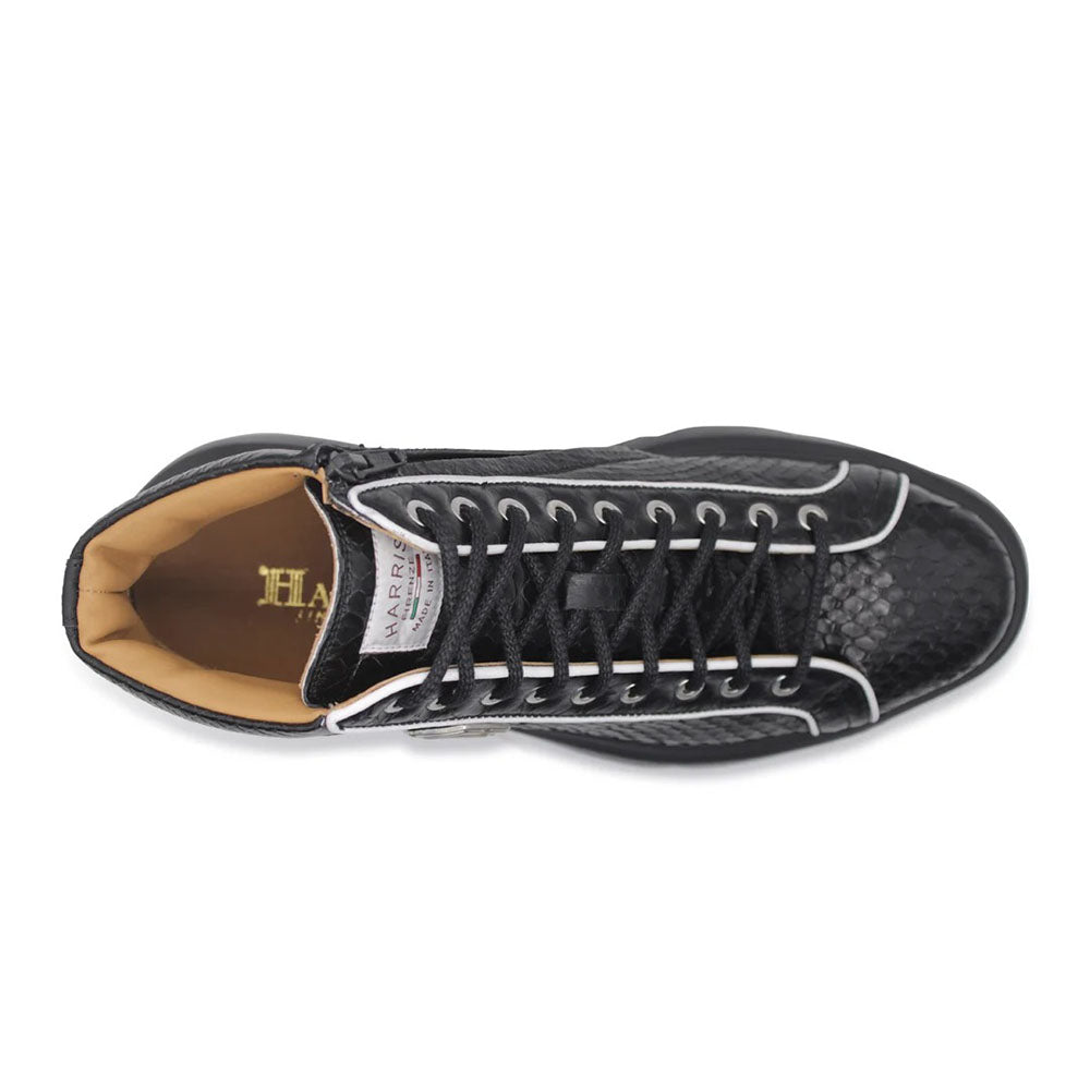 Harris Firenze 1913 Genuine Python Ankle Boot Black