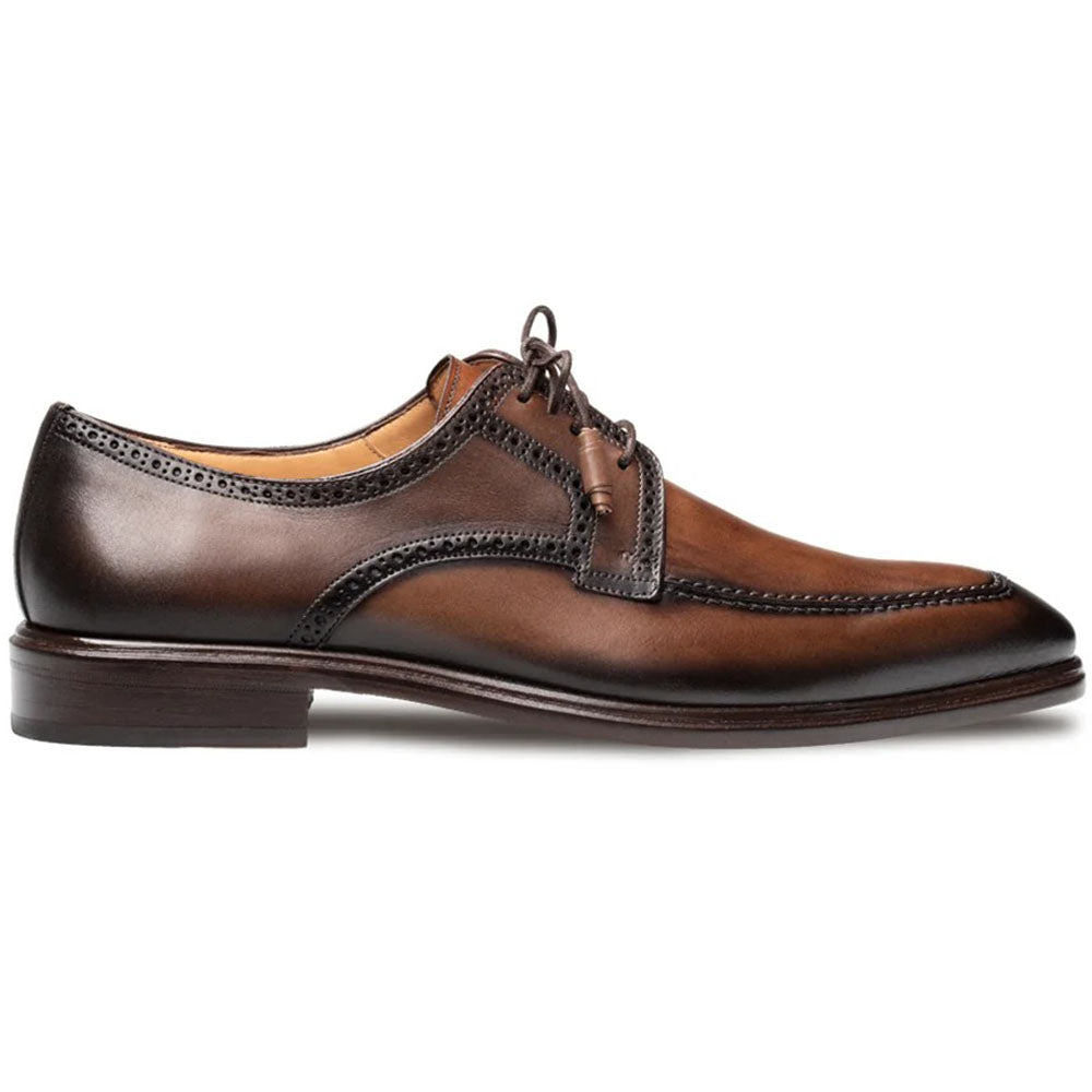 Mezlan Hatley Patina Calfskin Brogue Derby Chocolate (21968)