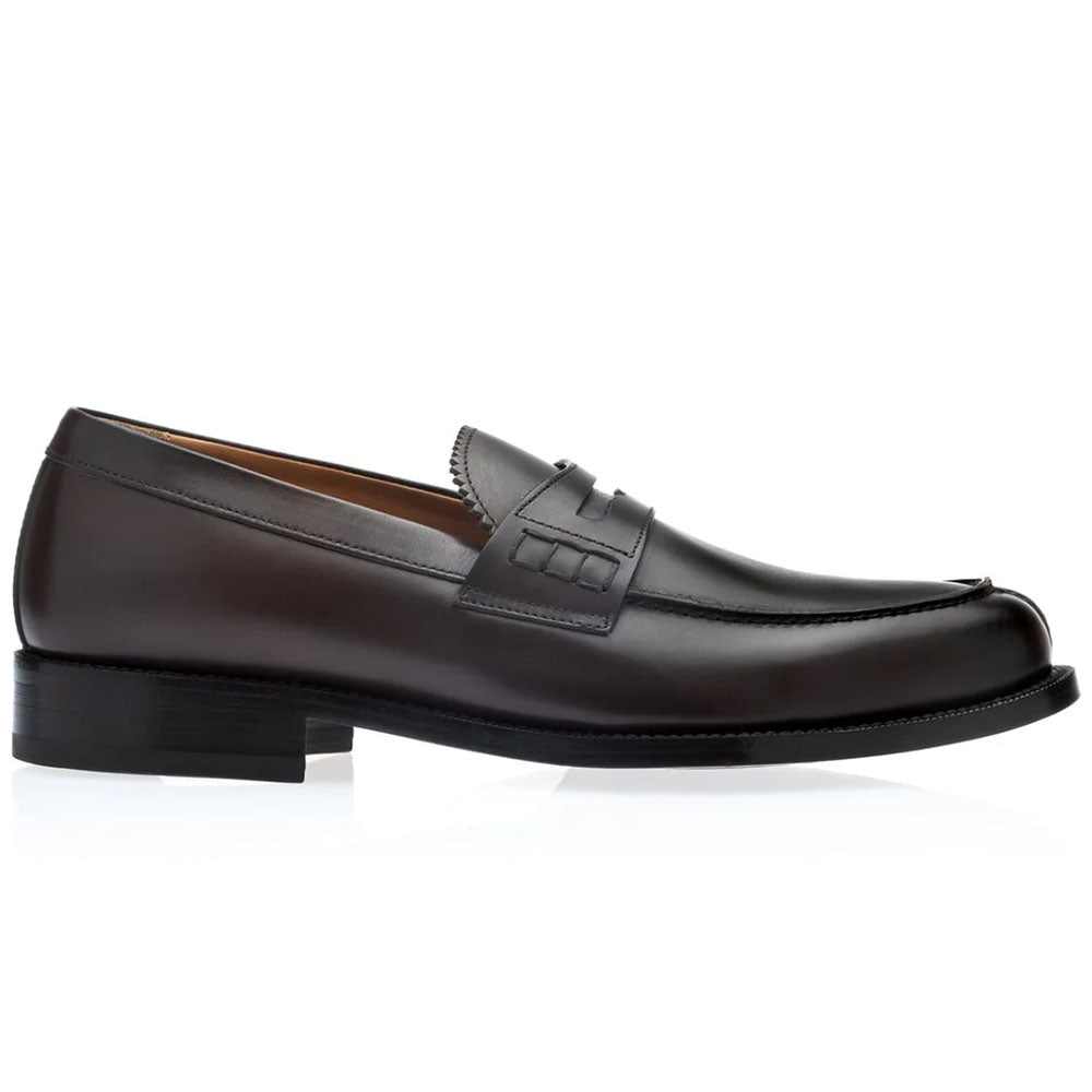 Moreschi Pagano Calfskin Penny Loafer Dark Brown