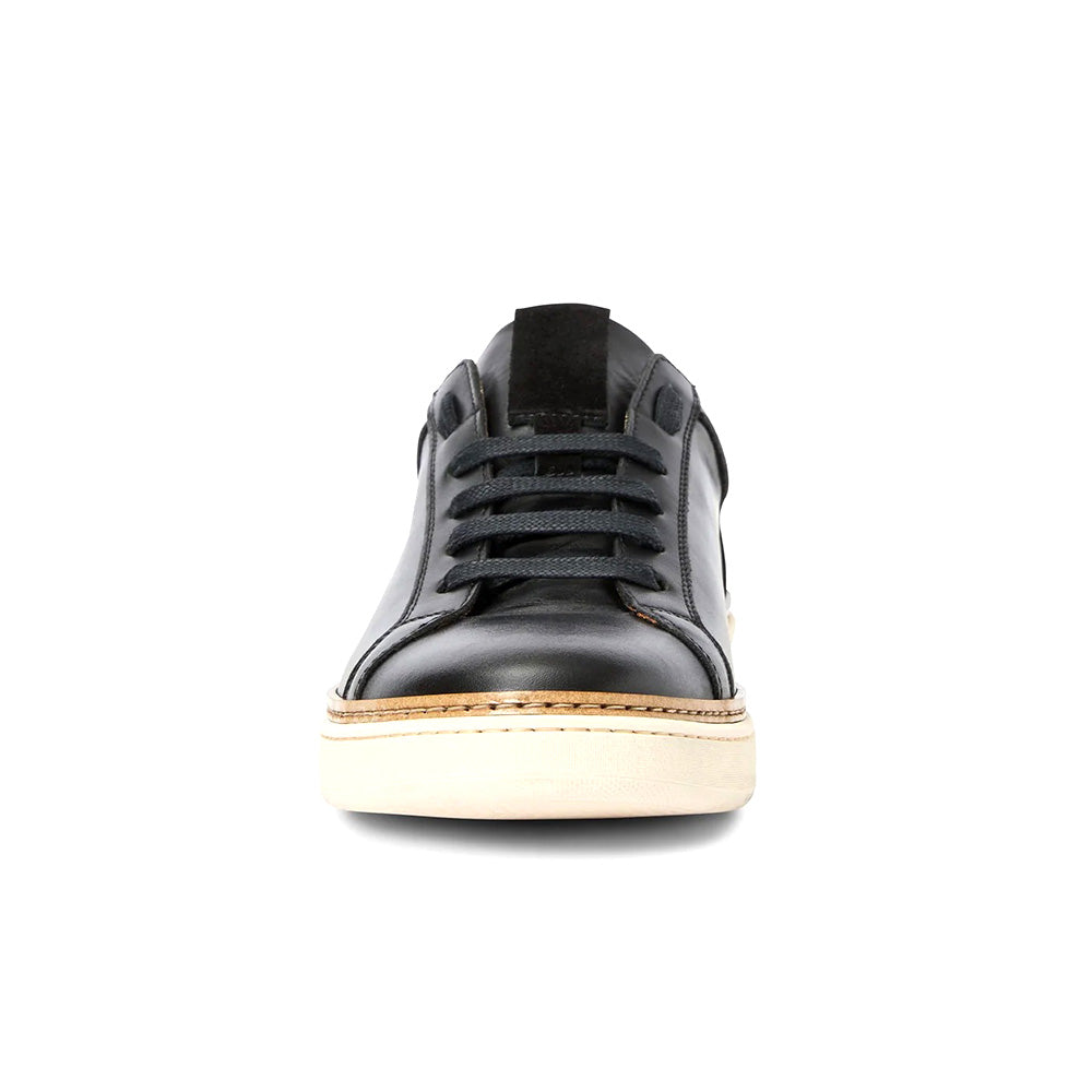 Aquatalia Brivio Leather Sneaker Black