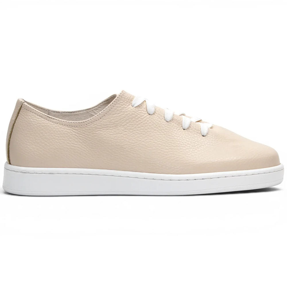 Duca by Matiste Max Embossed Pebble Grain Leather Sneaker Latte