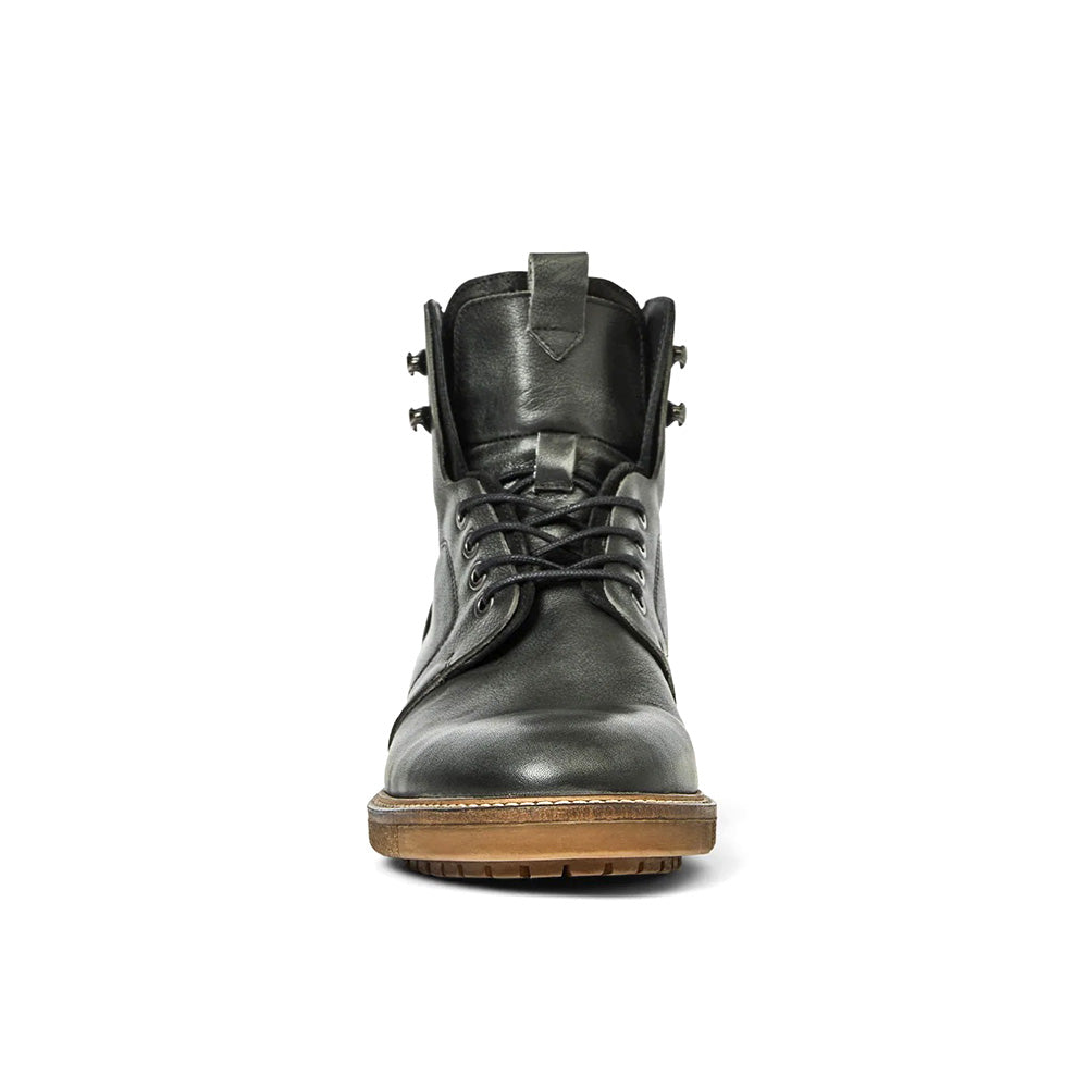Aquatalia Rovello Leather Lace-Up Boot Black
