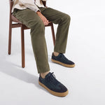 View product image 3: Samuel Hubbard Hayes Nubuck Lace-Up Sneaker Navy