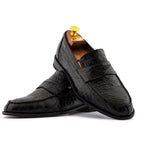 View product image 4: Harris Firenze 1913 Hand-Painted Genuine Alligator Moccasin Dark Brown